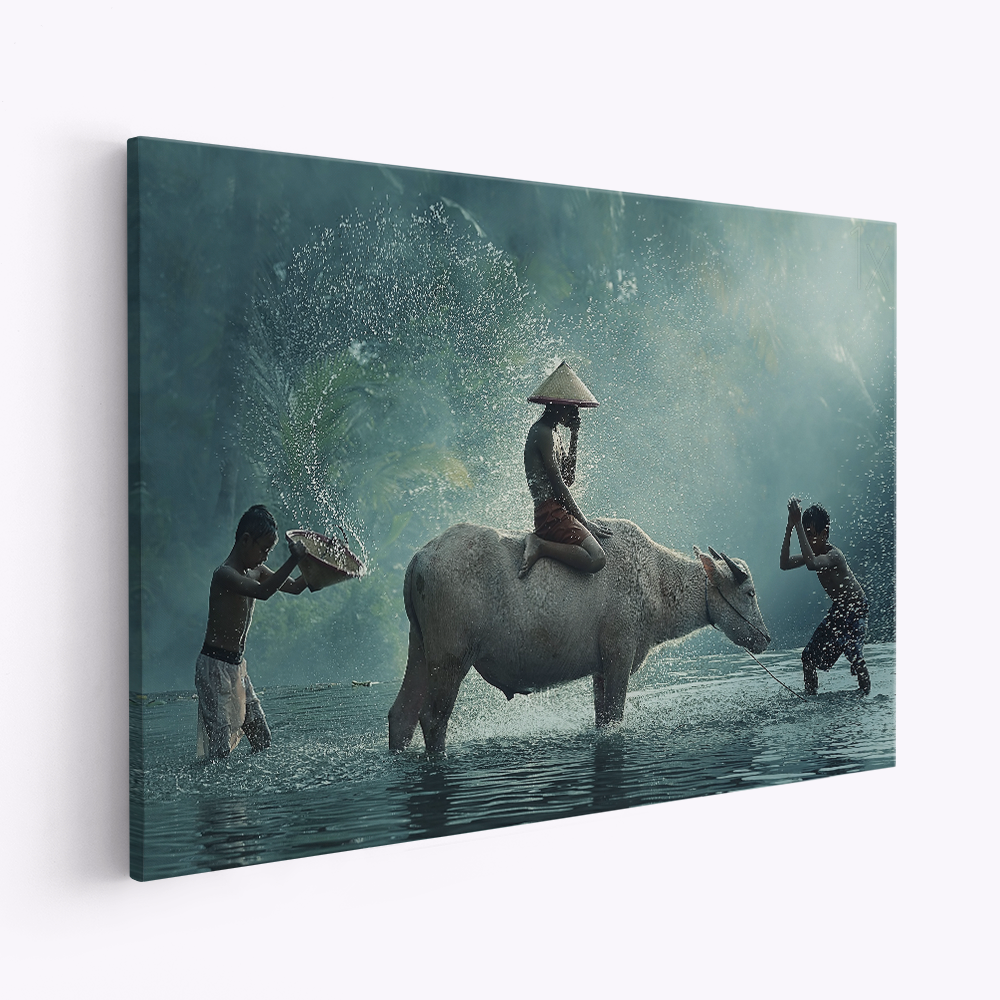 Lærred - Vattenbuffel