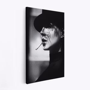 Lærred - Lady in black