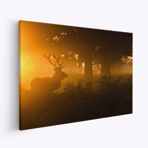 Lærred - Stag in the mist