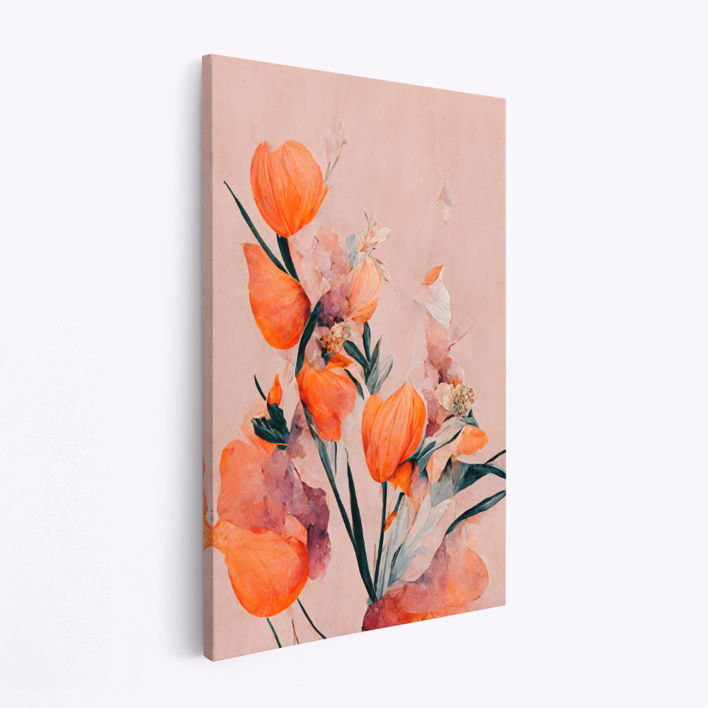 Lærred - Orange Tulips