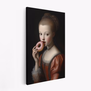 Lærred - A Woman in Elegant Renaissance Attire