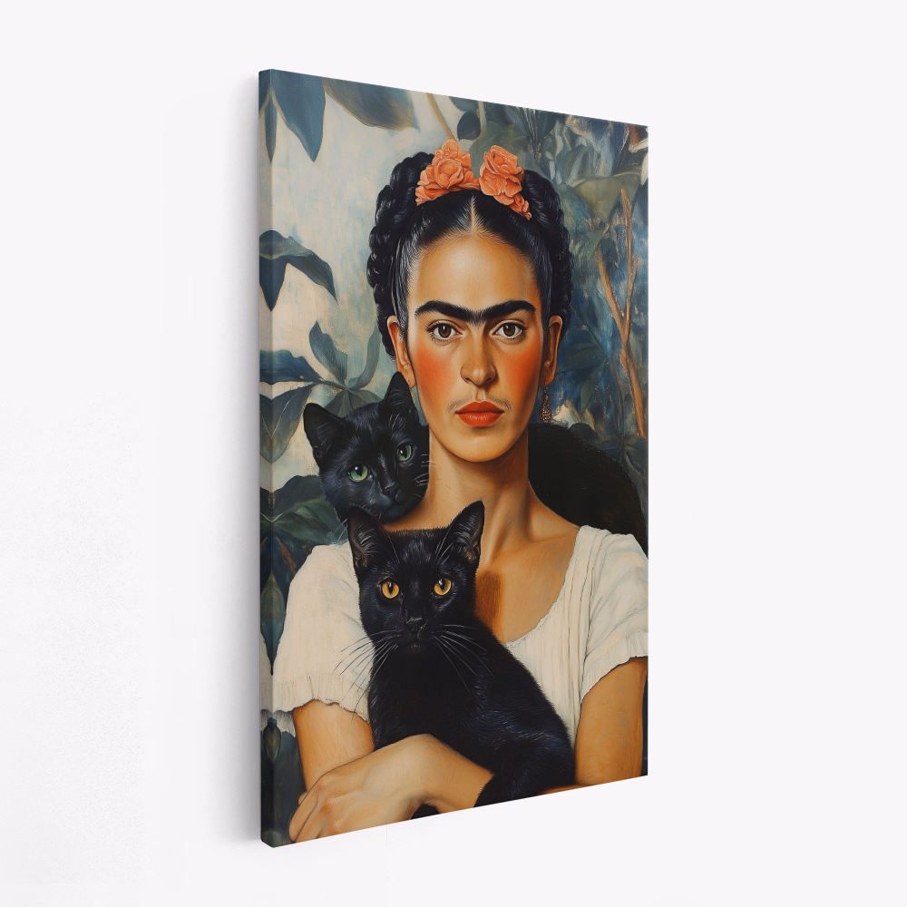 Lærred - Frida and cats