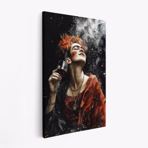 Lærred - Frida and wine