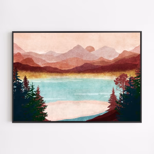 Plakat - Mountain Dawn Serenity